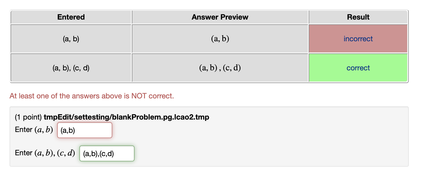 Answer checker
