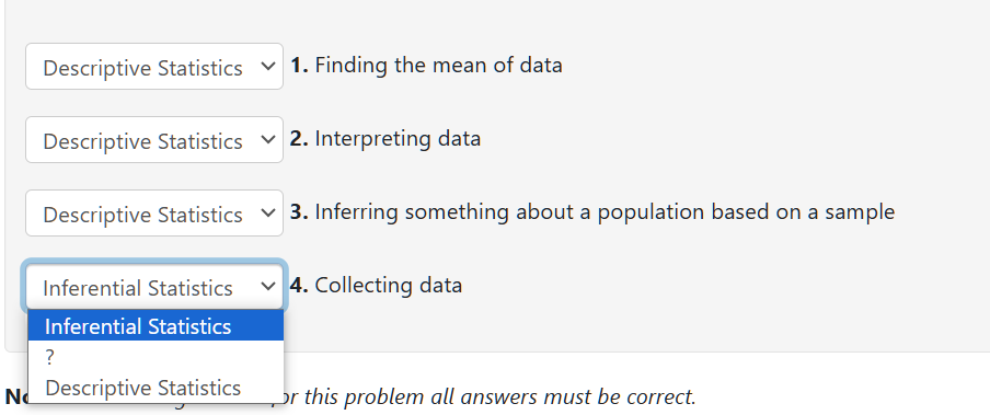 Multiple choice questions in WeBWorK